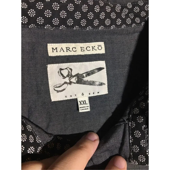 Mens Mark Ecko Polo Grey Black Colorblock Casual Spring Summer Breathable - Picture 2 of 5